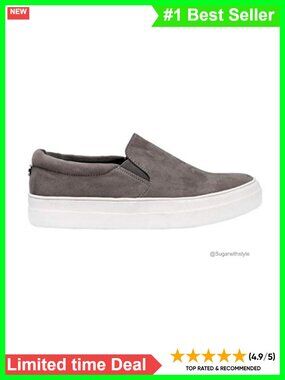 Rhona Fashion Sneaker Vegan Suede Memory Foam Comfort